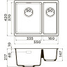 Мойка OMOIKIRI KATA 55-2-U-MA Artgranit/марципан 4993384